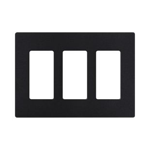 Tapa con 3 espacios, color negro mate.