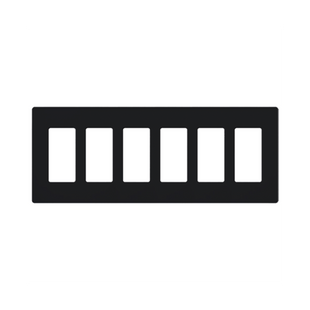 Placa 6 espacios pata dimmer o apagadores Lutron