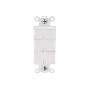 Caja de pared para contactos varios, 6 mini espacios.