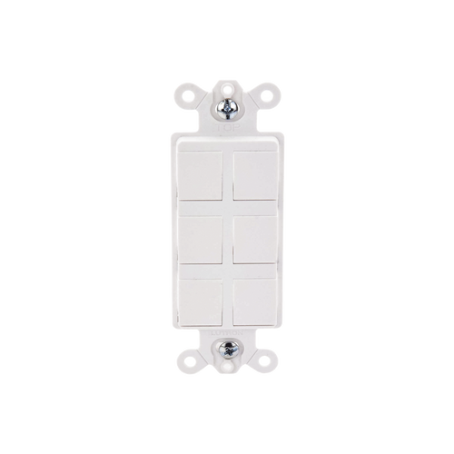 Caja de pared para contactos varios, 6 mini espacios.