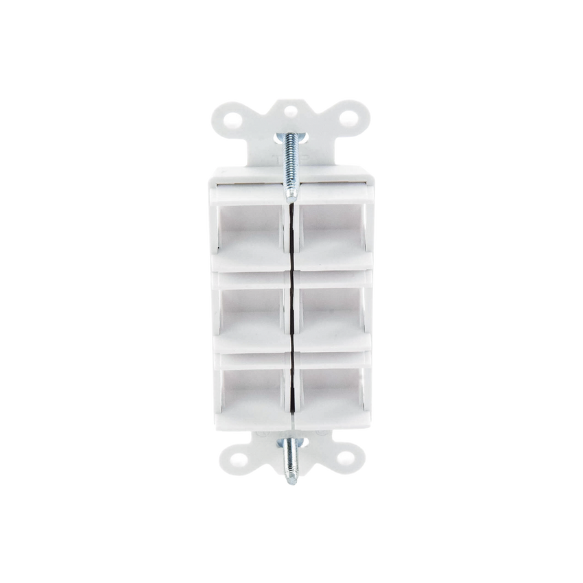 Caja de pared para contactos varios, 6 mini espacios.