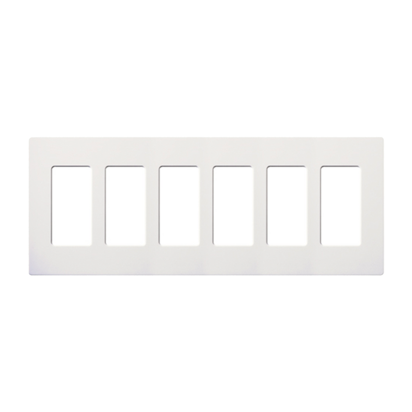Placa 6 espacios pata dimmer o apagadores Lutron