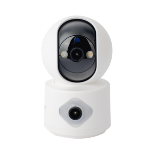 Camara doble lente 3mp| Wifi| autoseguimiento| Detección de movimiento| audio de 2 vias| almacenamiento hasta 128GB