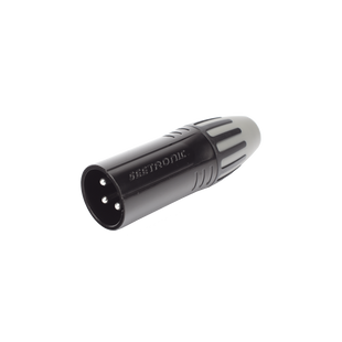 XLR conector de cable macho, carcasa enchapada en negro, contactos enchapados en plata