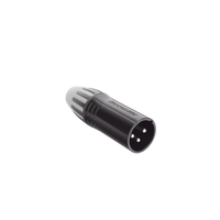 XLR conector de cable macho, carcasa enchapada en negro, contactos enchapados en plata