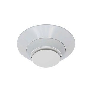 Detector de humo fotoeléctrico direccionable con prueba remota para ducto, color marfil.