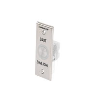 Botón de Salida con Aro Iluminado Color Verde y Rojo / IP65 / Buzzer / Función Toggle (Enclavado) / Temporizador  / Relevador NC/NO/ Uso Exterior e Interior.