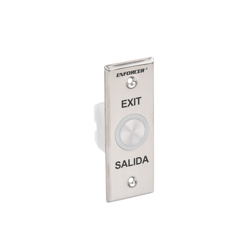 Botón de Salida con Aro Iluminado Color Verde y Rojo / IP65 / Buzzer / Función Toggle (Enclavado) / Temporizador  / Relevador NC/NO/ Uso Exterior e Interior.