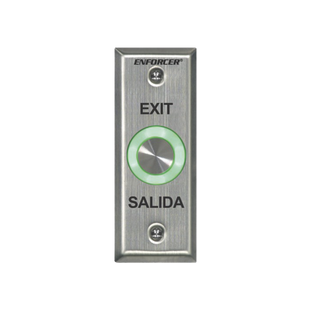 Botón de Salida con Aro Iluminado Color Verde y Rojo / IP65 / Buzzer / Función Toggle (Enclavado) / Temporizador  / Relevador NC/NO/ Uso Exterior e Interior.