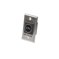 Botón de Salida sin Contacto / Sensor IR / Iluminado / Normalmente Abierto y Cerrado / Distancia Ajustable de Detección /  Rele Ajustable de 0.5 a 30 Segundos / Uso Interior