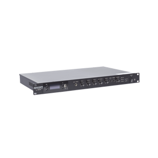 Amplificador Mezclador | 120W RMS | Sistema 100V y Baja Impedancia | MP3 | Tuner | Bluetooth | Música ambiental y Voceo