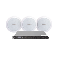 KIT de Amplificador de 120W para Rack SF120DTB | 3 Altavoces de Plafón de 5.5in SF-206P | 3.75 - 30W | Sistema 70/100V