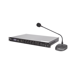 KIT de Amplificador de 120W Modelo SF120DTB | más Micrófono de Escritorio Modelo SF621A