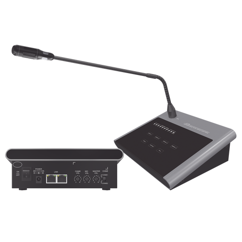 Microfono Remoto de 4 Zonas Para Sistema de Voceo | Compatible Con Amplificadores SF4240UC y SF2240UC