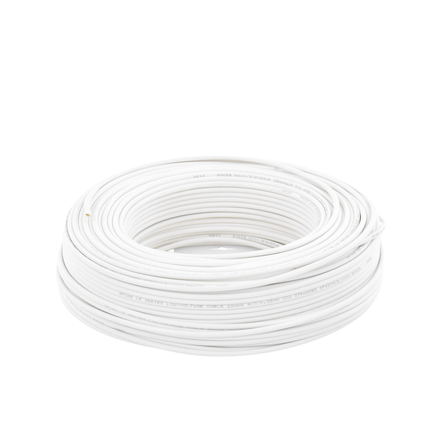 Bobina de 100 Metros (328.08 Pies) / Cable de CCA / 4 x 22 AWG / Tipo Aluminio Revestido de Cobre / Aplicaciones en Alarmas de Intrusi�n / Automatizaci�n