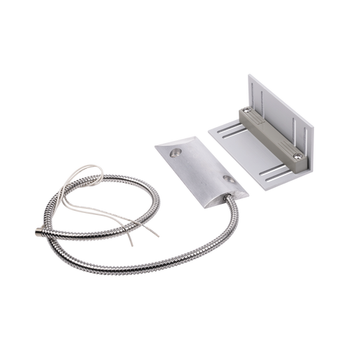 Contacto magnético para piso uso rudo con 55cm de cable blindado / GAP 75mm / Placa de montaje de "L".