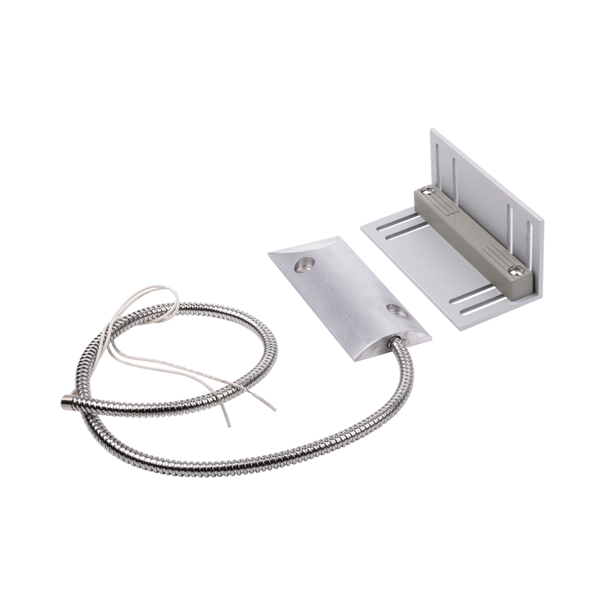 Contacto magnético para piso uso rudo con 55cm de cable blindado / GAP 75mm / Placa de montaje de "L".