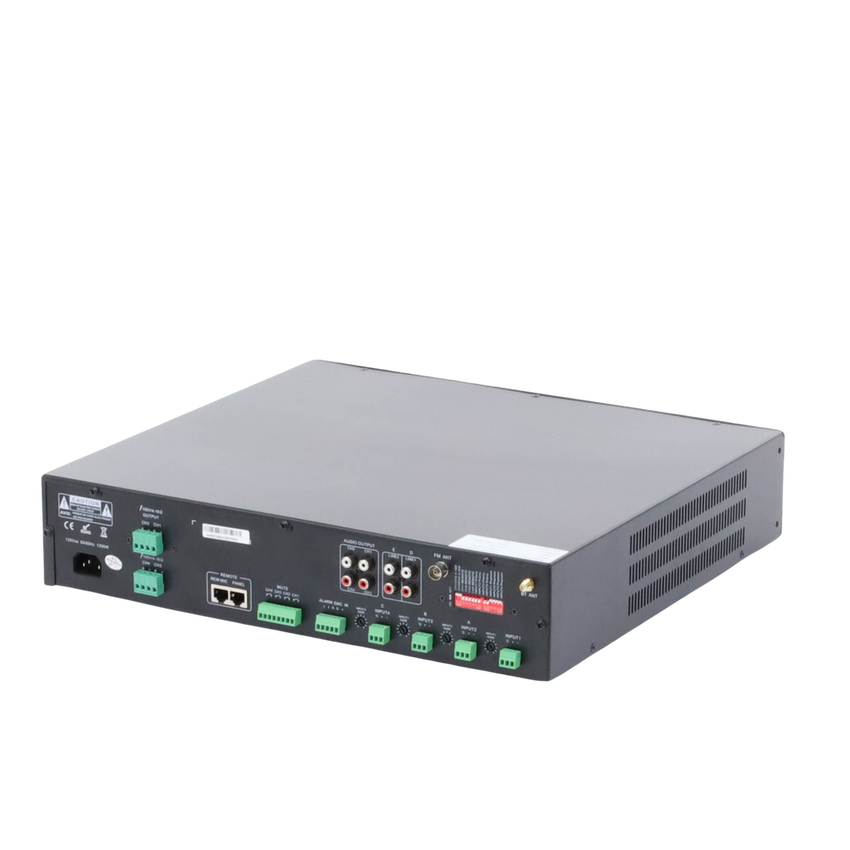 Amplificador Mezclador Matricial | 4 zonas | 240w por canal | 6 entradas | Receptor de medios