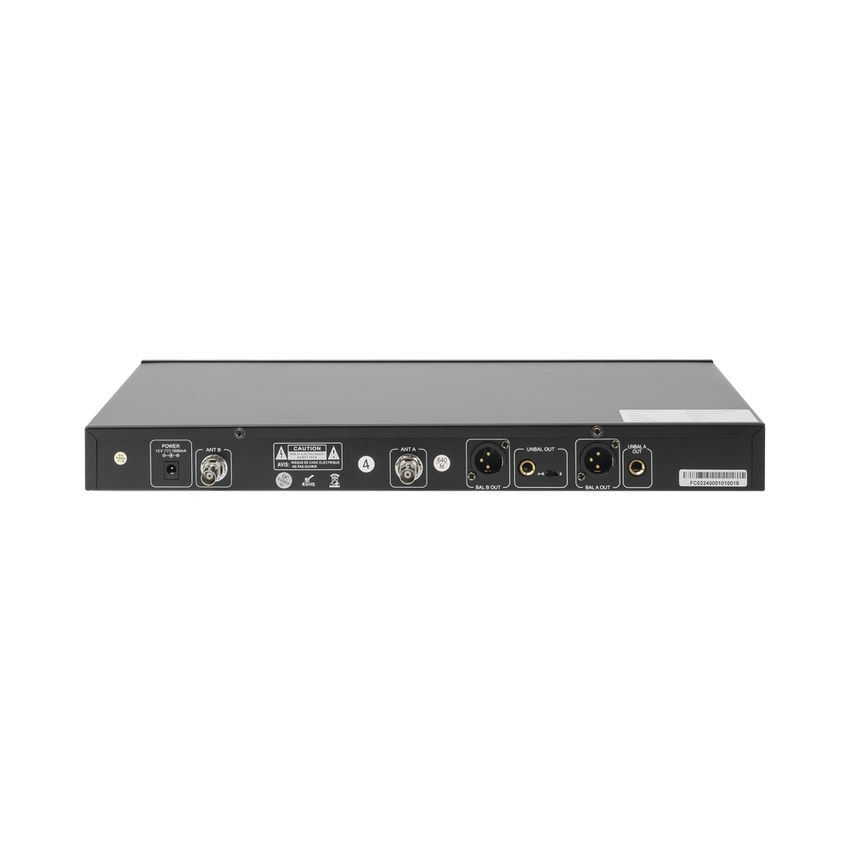 Kit de Microfonía inalámbrico | 2 Micrófonos de mano | Receptor UHF | Pantalla LCD | 200 Canales | Gran cobertura