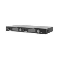 Kit de Microfonía inalámbrico | 2 Micrófonos de mano | Receptor UHF | Pantalla LCD | 200 Canales | Gran cobertura