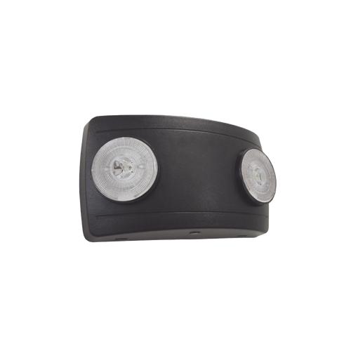Luz de Emergencia Dual LED ultra compacta/150 lúmenes/Luz fría/Batería de Respaldo Incluida/Botón de test / Color Negro