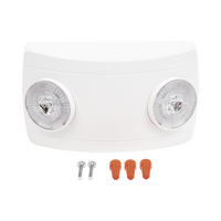 Luz de Emergencia Dual LED ultra compacta/150 lúmenes/Luz fría/Batería de Respaldo Incluida/Botón de test.