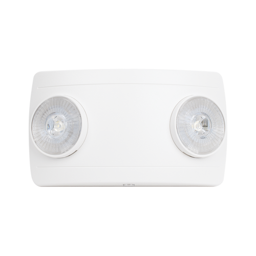 Luz de Emergencia Dual LED ultra compacta/150 lúmenes/Luz fría/Batería de Respaldo Incluida/Botón de test.