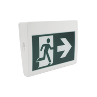 Letrero LED de Señalización de salida "Hombre Corriendo"/ Alto brillo / Uso en pared, lateral o techo / Batería de Respaldo Incluida con hasta 120 minutos de duracion