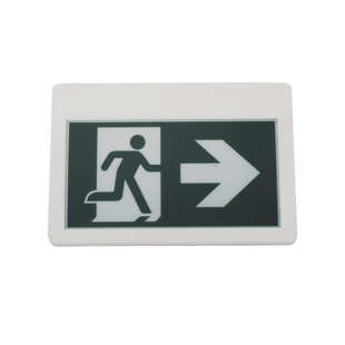 Letrero LED de Señalización de salida "Hombre Corriendo"/ Alto brillo / Uso en pared, lateral o techo / Batería de Respaldo Incluida con hasta 120 minutos de duracion