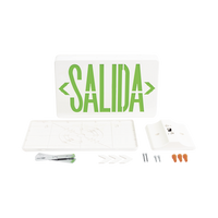 Letrero LED DUAL de SALIDA Universal con alto brillo/uso en pared, lateral o techo/Batería de Respaldo Incluida.