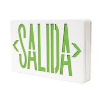 Letrero LED DUAL de SALIDA Universal con alto brillo/uso en pared, lateral o techo/Batería de Respaldo Incluida.
