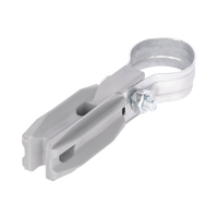 Aislador de paso o esquina de color GRIS con abrazadera incluida de 1 Pulgada para uso en poste cerco eléctrico