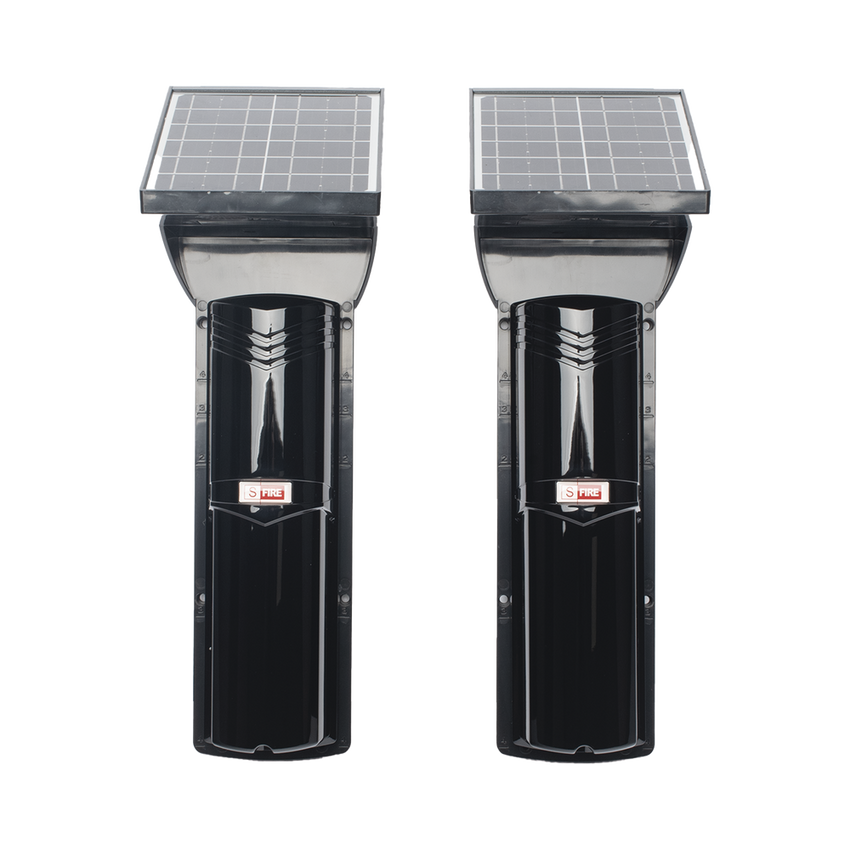 Detector fotoelectrico con CELDA SOLAR; DE 3 RAYOS; alcance exterior 100 m / 4 frecuencias