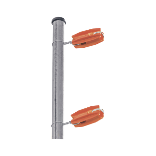 Aislador de color Naranja para postes de esquina de alta Resistencia con Anti UV de uso en cercos eléctricos
