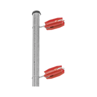 Aislador de color Rojo para postes de esquina de alta Resistencia con Anti UV de uso en cercos eléctricos