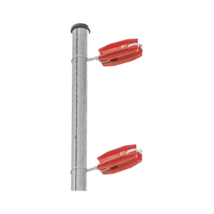 Aislador de color Rojo para postes de esquina de alta Resistencia con Anti UV de uso en cercos eléctricos