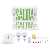 Letrero de Emergencia LED DUAL de SALIDA con Luz de Emergencia/Montaje Universal (pared, lateral o Techo)/Batería de Respaldo Incluida