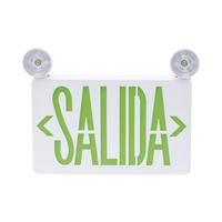 Letrero de Emergencia LED DUAL de SALIDA con Luz de Emergencia/Montaje Universal (pared, lateral o Techo)/Batería de Respaldo Incluida