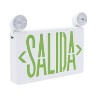 Letrero de Emergencia LED DUAL de SALIDA con Luz de Emergencia/Montaje Universal (pared, lateral o Techo)/Batería de Respaldo Incluida