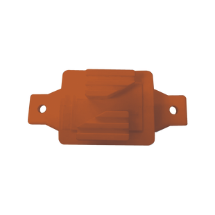 Aislador de Paso color Naranja reforzado para cercos eléctricos, resistente al clima extremoso