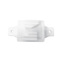 Aislador de Paso Blanco reforzado para cercos eléctricos, resistente al clima extremoso