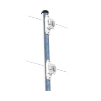 Aislador de Paso Blanco reforzado para cercos eléctricos, resistente al clima extremoso