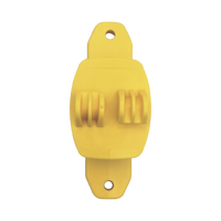 Aislador de Paso color Amarillo reforzado para cercos eléctricos, resistente al clima extremoso