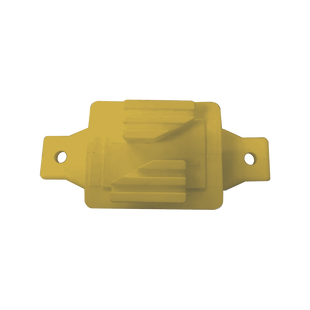Aislador de Paso color Amarillo reforzado para cercos eléctricos, resistente al clima extremoso