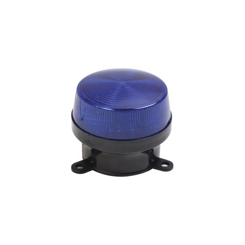 Mini estrobo color azul con montaje de pestaña.