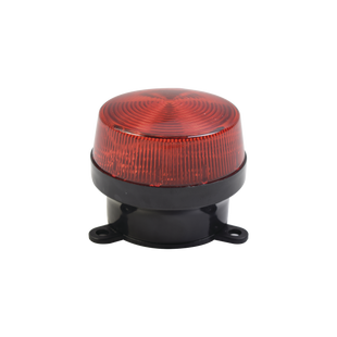 Mini estrobo color Rojo con montaje de pestaña.