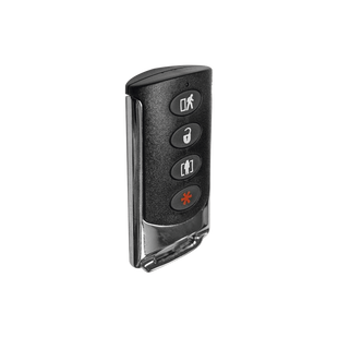 LLavero remoto de 4 Botones de uso rudo ideal para Armado total/parcial/desarmado/pánico. Duracion de Batería hasta 5 años.