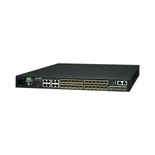 Switch Administrable L3 16-Puertos 100/1000X SFP, 8-Puertos Gigabit TP/SFP, 4-Puertos 10G SFP+ Stackable