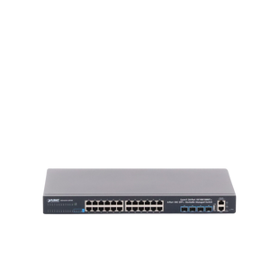 Switch Administrable Capa 3, 24-Puertos 10/100/1000T + 4-Puertos 10G SFP+, Apilable