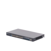 Switch Administrable Capa 3, 24-Puertos 10/100/1000T + 4-Puertos 10G SFP+, Apilable
